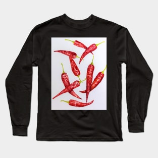 Hot, Hot, Hot Peppers Long Sleeve T-Shirt